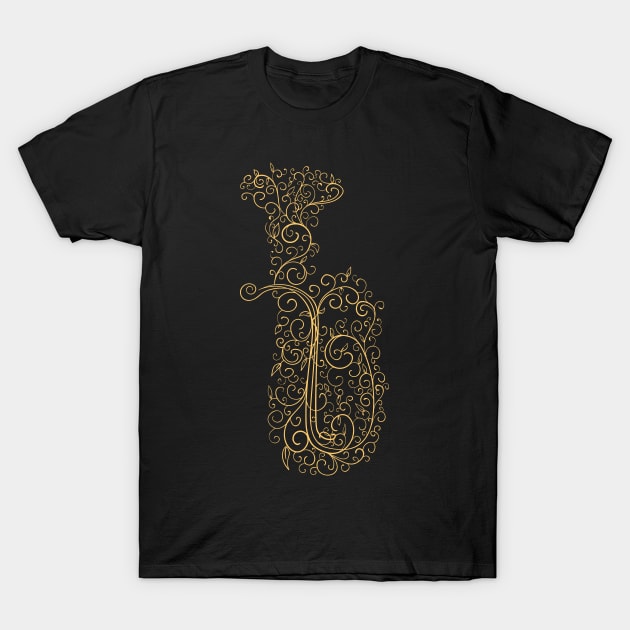 Ornamental Horn - Brass Music T-Shirt by JFDesign123